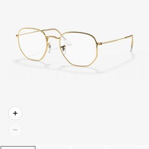 Ray-Ban Hexagonal Gold Frame Blue-Light Glasses